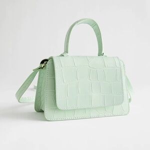 & OTHER STORIES CROC EMBOSSED CROSSBODY MINI BAG EUC MINT